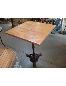 TABLE BISTROT FER FORGÉ / BOIS