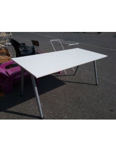 BUREAU MODERNE BLANC REGLABLE