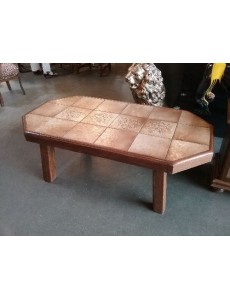 TABLE BASSE RUSTIQUE CARRELÉE