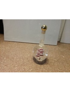 DÉCO  VERRE SPIRALE ROUGE