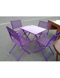 TABLE JARDIN + 4 CHAISES