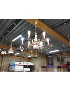 LUSTRE PORCELAINE FLEURI ROSE