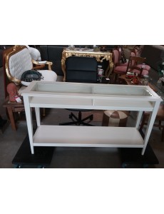 CONSOLE BLANCHE / VITRE...