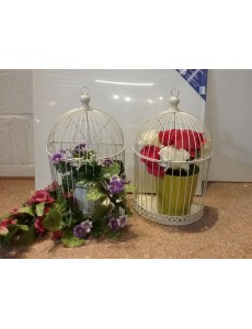 CAGE DEMI LUNE MÉTAL  CRÈME