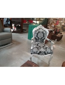 FAUTEUIL BAROQUE ARGENTÉ...