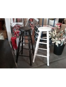TABOURET HAUT BOIS PEINT