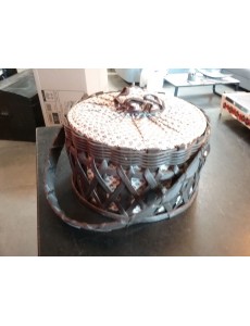 BOITE RONDE OSIER / TISSU