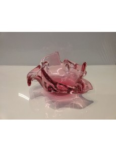 CENDRIER CRISTAL ROUGE