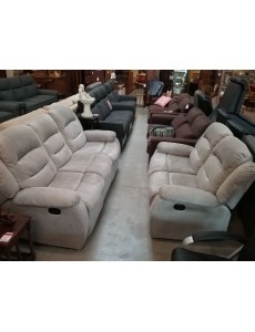 SALON TISSU BEIGE 3 + 2 + 4...