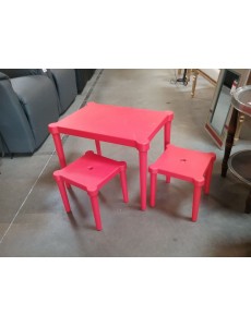 TABLE ROUGE ENFANT + 2...