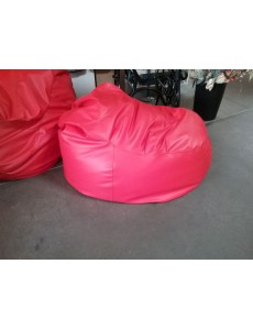POUF POIRE SKAI ROUGE