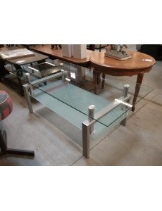 TABLE BASSE VITRÉE