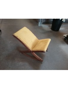 REPOSE PIEDS VELOURS MOUTARDE