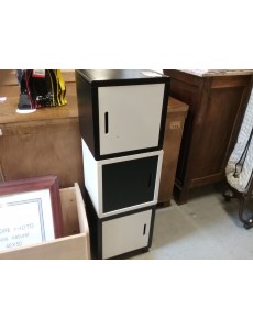 LOT 3 CUBES MODERNES BLANC...