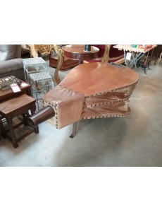 TABLE BASSE "SOUFFLET" CUIR