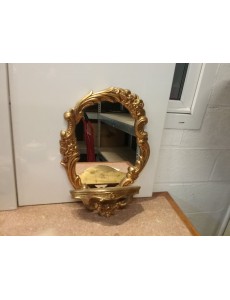 CONSOLE + MIROIR DORÉ( A...