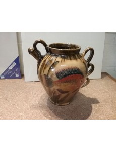 VASE TERRE CUITE DÉCO POISSON