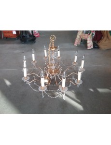 LUSTRE A PERLES DORÉES 10...