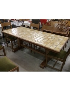 TABLE CHENE CARRELEE 