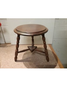 TABOURET BAS ROND BOIS