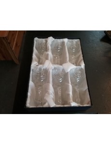 LOT DE 6 VERRES CRISTAL +...