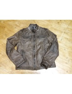 VESTE BRUNE SIMILI CUIR L
