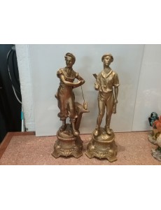 FIGURINE MÉTAL  H 42 CM 