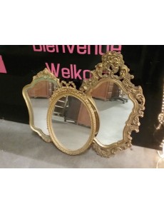 MIROIR DE STYLE CONTOUR DORÉ