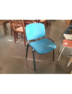 CHAISE DE BUREAU TISSU BLEU