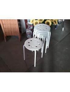 TABOURET MODERNE BLANC