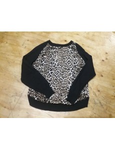 BLOUSE LEOPARD A STRASS T.U