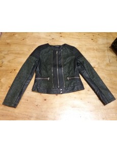 VESTE BI-MATIÈRE  S