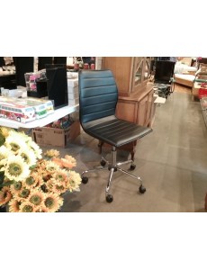 CHAISE DE BUREAU SKAI NOIR
