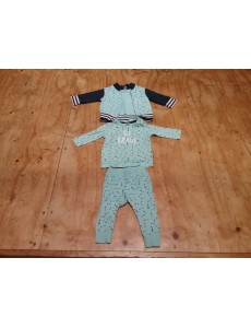 ENSEMBLE BLEU "NEWBORN" 56 CM