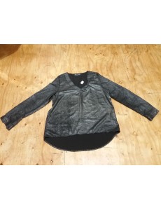 BLOUSE GRISE PAILLETÉE XL
