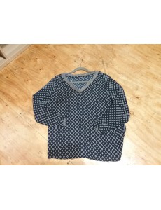 BLOUSE VOILE BLEU MARINE 