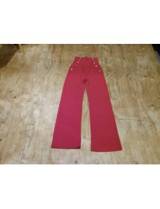 PANTALON ROUGE TAILLE HAUTE 