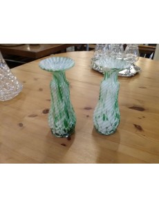 PAIRE VASES COLORES
