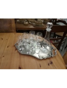 PLATEAU ETAIN + VERRES