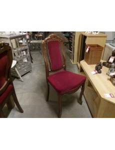 CHAISE DE STYLE VELOURS ROUGE