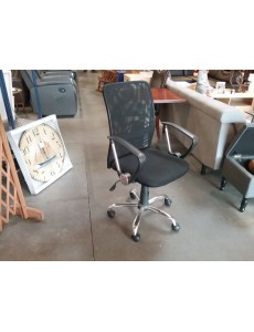 FAUTEUIL DE BUREAU TISSU NOIR