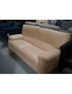 DIVAN CUIR JAUNE 3 PLACES 