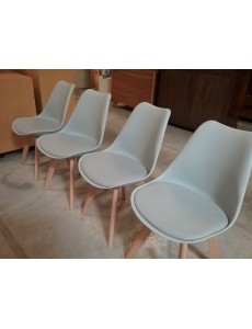 LOT DE 4 CHAISES GRISES...