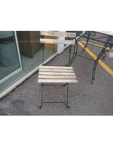 CHAISE BOIS FER FORGE