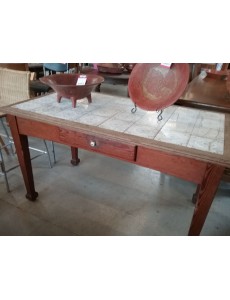 TABLE CHÊNE CARRELÉE (EN L...