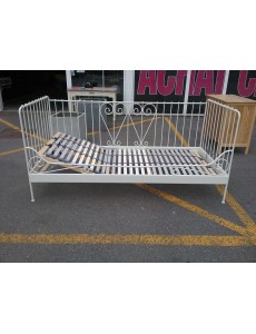 LIT BLANC FER FORGÉ ET...