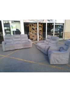 SALON 2PL TISSU GRIS RELAX...