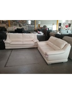 SALON 3+2 CUIR BEIGE