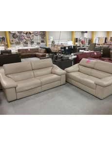 SALON 3+2 CUIR BEIGE