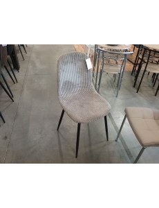 CHAISE "MIA" VELOURS CHOCOLAT